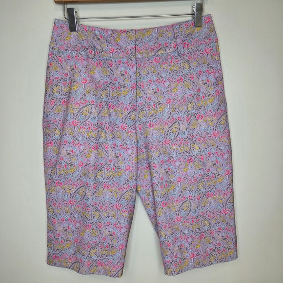 Nike Golf Pants - Nike Golf Fit Dry Womens Floral Paisley Bermuda Shorts Purple Pink Size 4